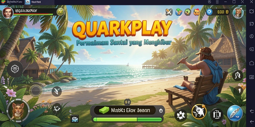 Tampilan gameplay QUARKPLAY yang menyenangkan dan menghibur.
