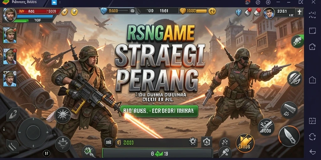 Tampilan gameplay strategi yang mendebarkan dan interaktif.