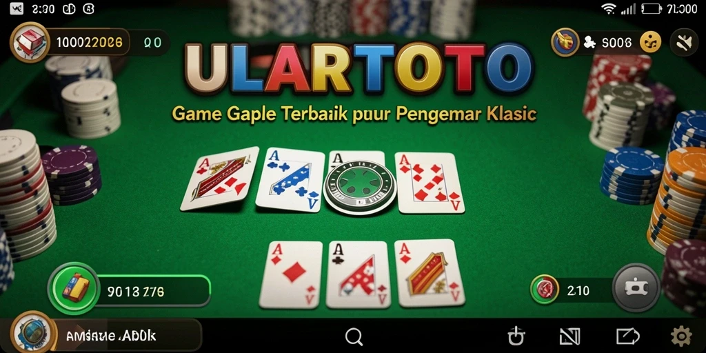 Tampilan gameplay ULARTOTO dengan pengalaman seru permainan Gaple.